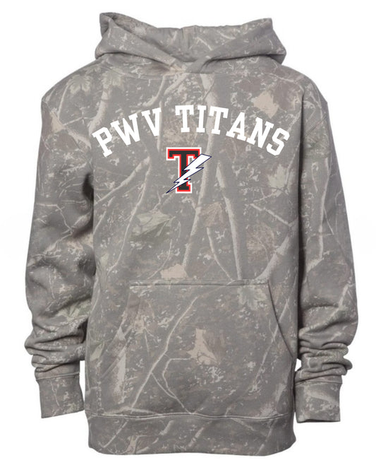 PWV TITANS deadwood camo hoodie (youth & adult-no drawstrings)