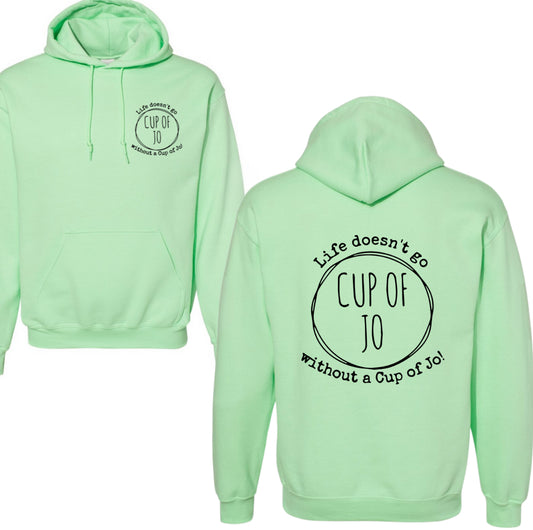 Cup of Jo hoodie (mint green)