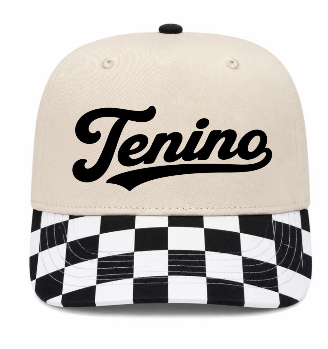 Tenino checkered hat (screen print)