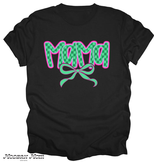 MAMA neon checks & bow