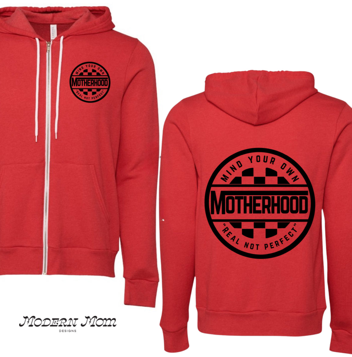 Motherhood real not perfect zip up