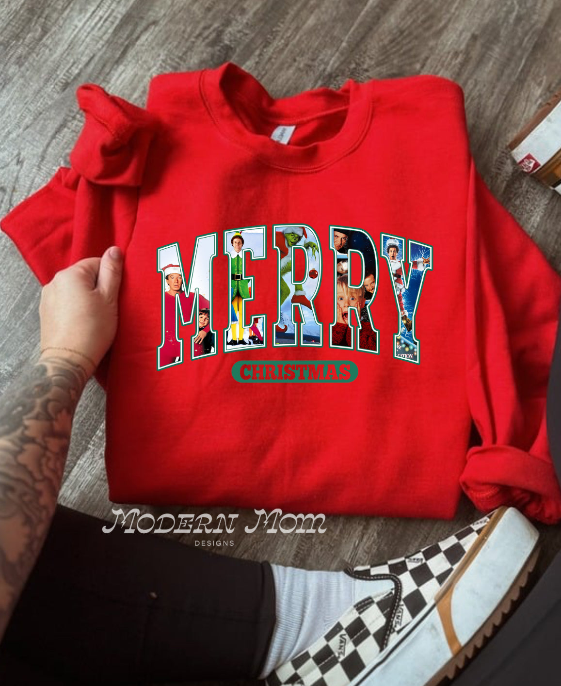 Merry Christmas classics RED (tee or crewneck)