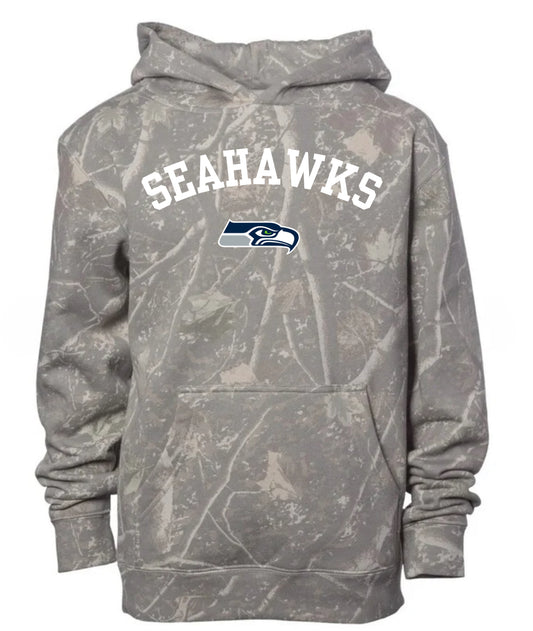 SEA football deadwood camo hoodie (youth & adult-no drawstrings)