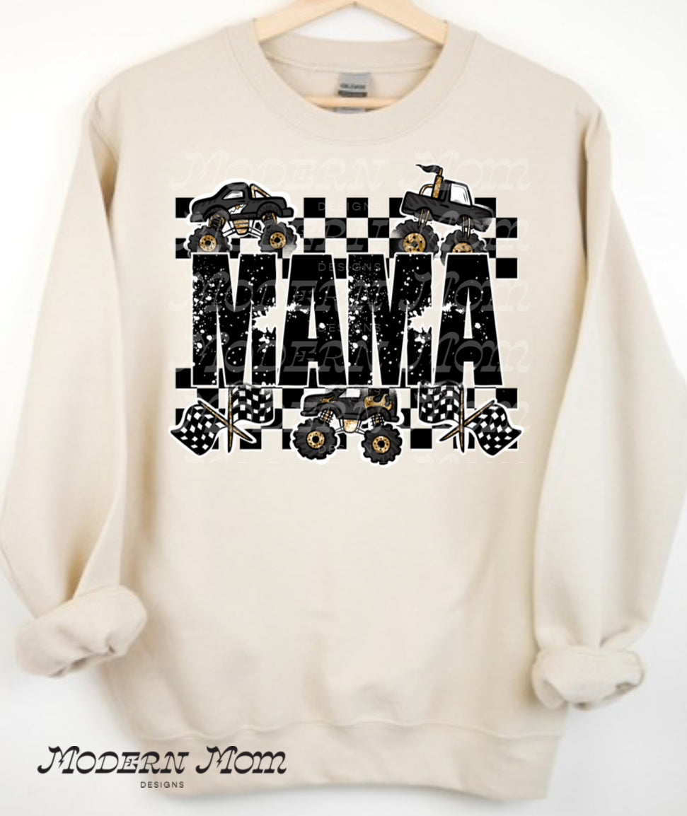 Mama monster trucks crewneck