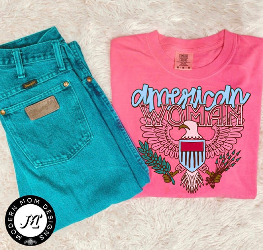 American woman (tee, crewneck, or hoodie)