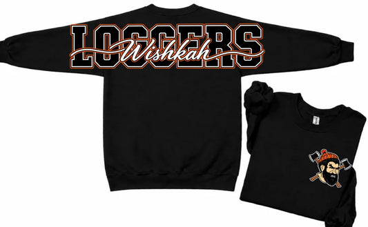 Wishkah Loggers crewneck with big back print