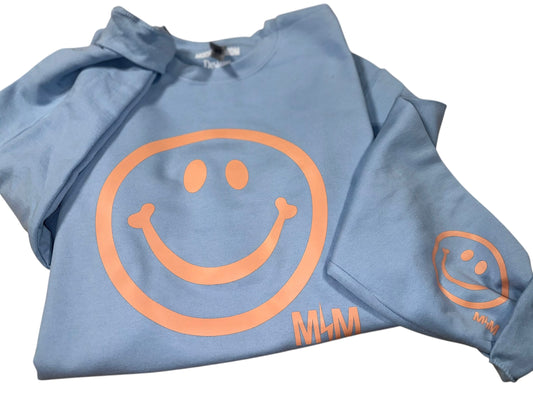 Smile with sleeve crewneck