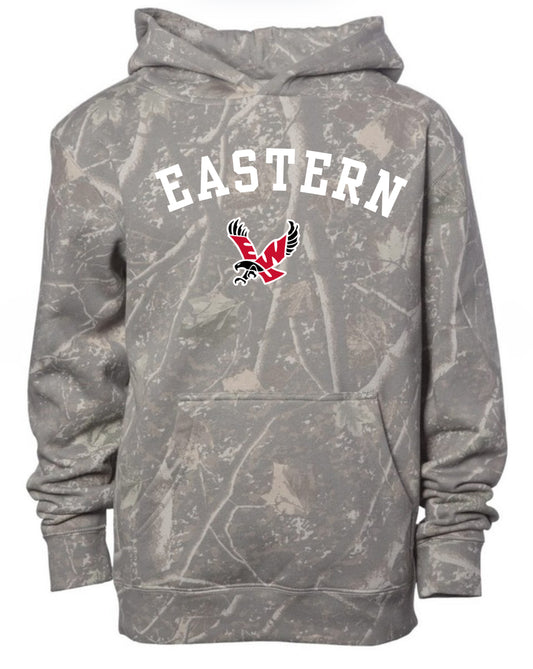 EASTERN EWU deadwood camo hoodie (youth & adult-no drawstrings)