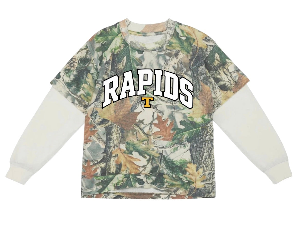 Rapids wrestling boxy premium double layer longsleeve camo tee (youth XS-XL)