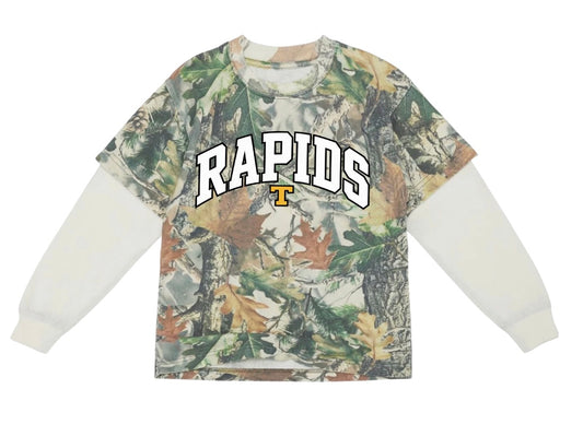 Rapids wrestling boxy premium double layer longsleeve camo tee (youth XS-XL)