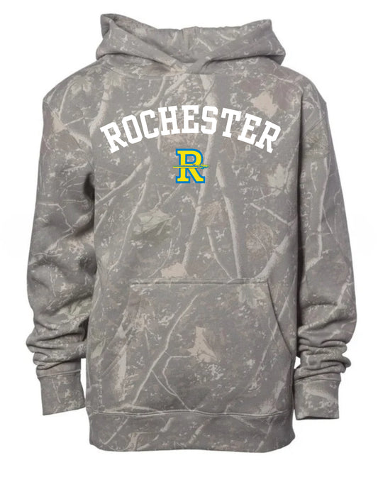 Rochester warriors deadwood camo hoodie (youth & adult-no drawstrings)