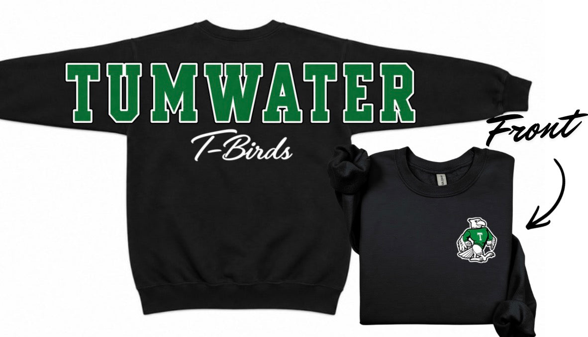 Tumwater T-Birds crewneck with big back print