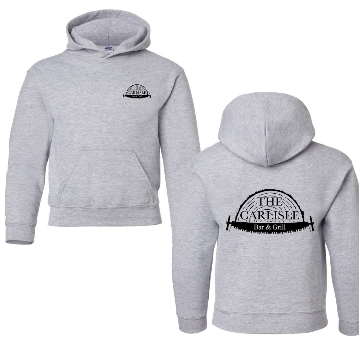 The Carlisle bar & grill youth hoodie (leave a note at checkout with color preference)