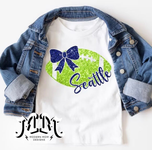 Hawks bow football print (NEWBORN-youth XL)