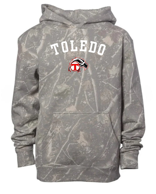 Toledo Riverhawk deadwood camo hoodie (youth & adult-no drawstrings)