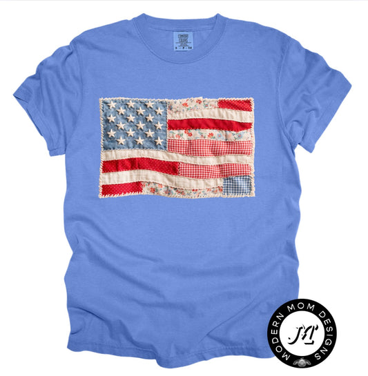 Faux quilt American flag