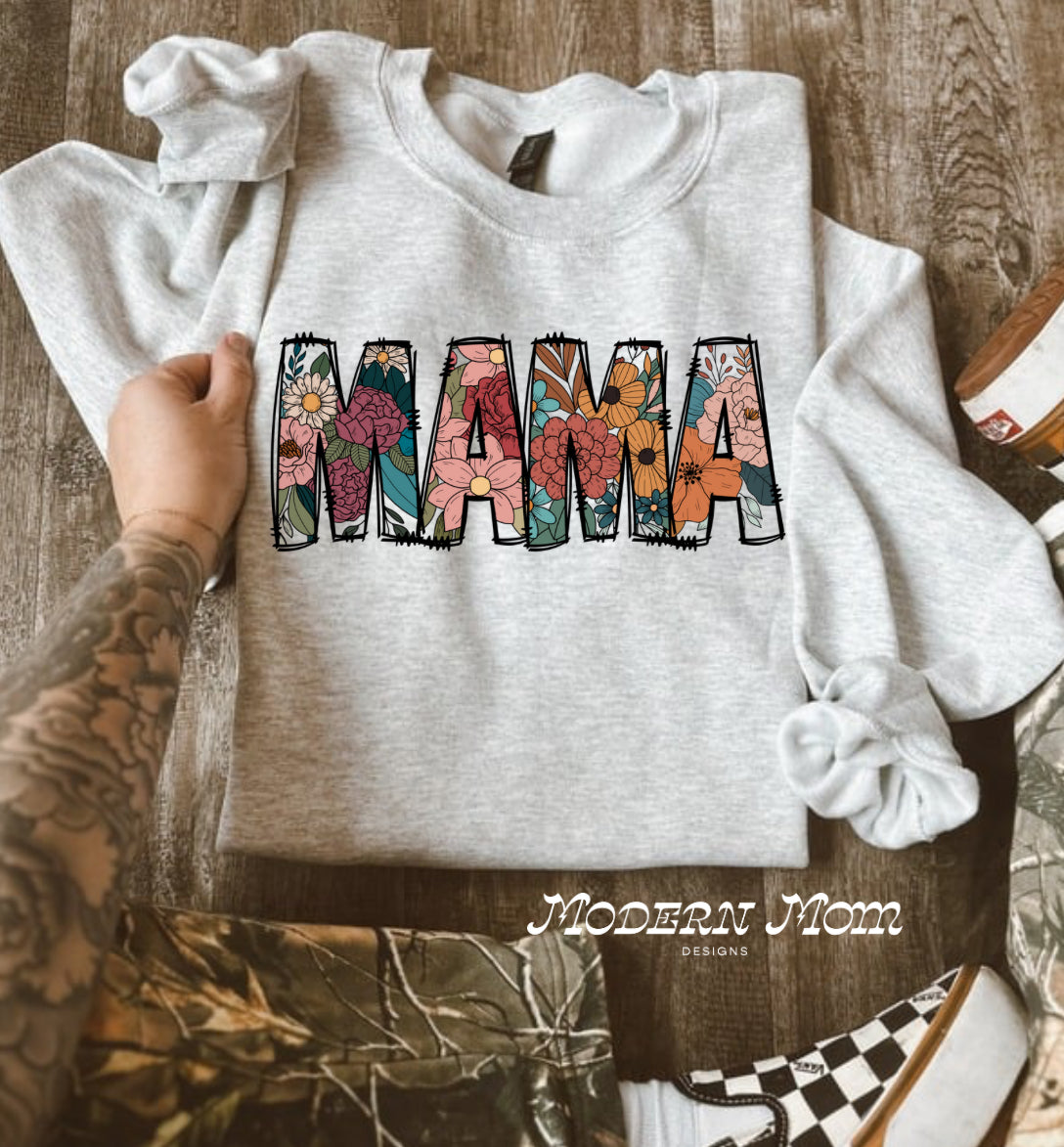 Mama floral (crewneck or hoodie)