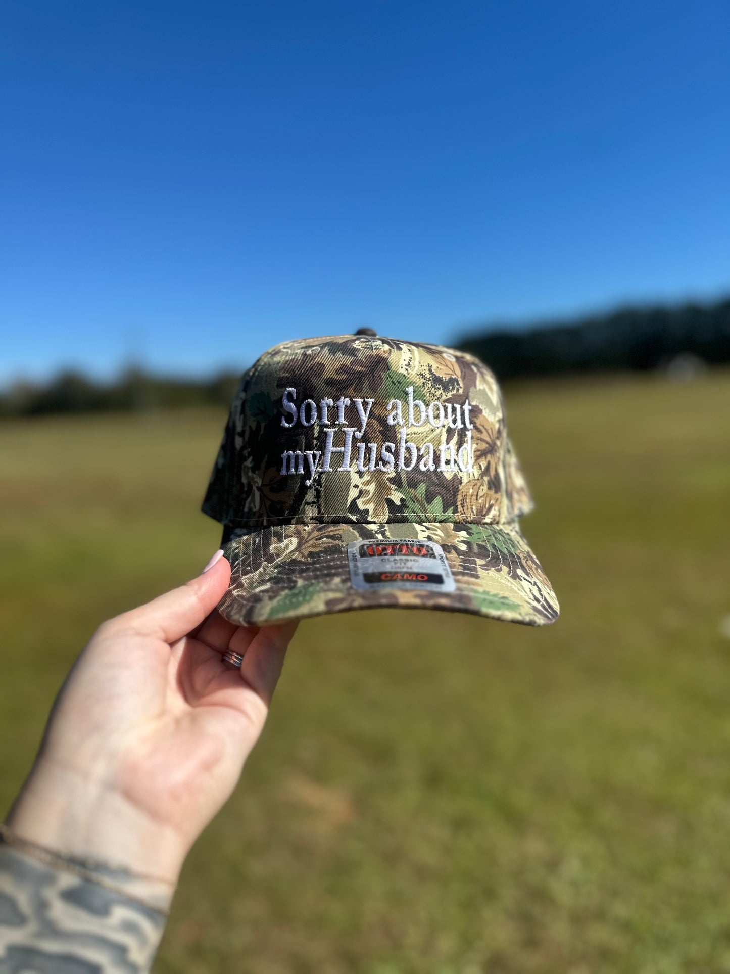Sorry about my husband camo trucker
