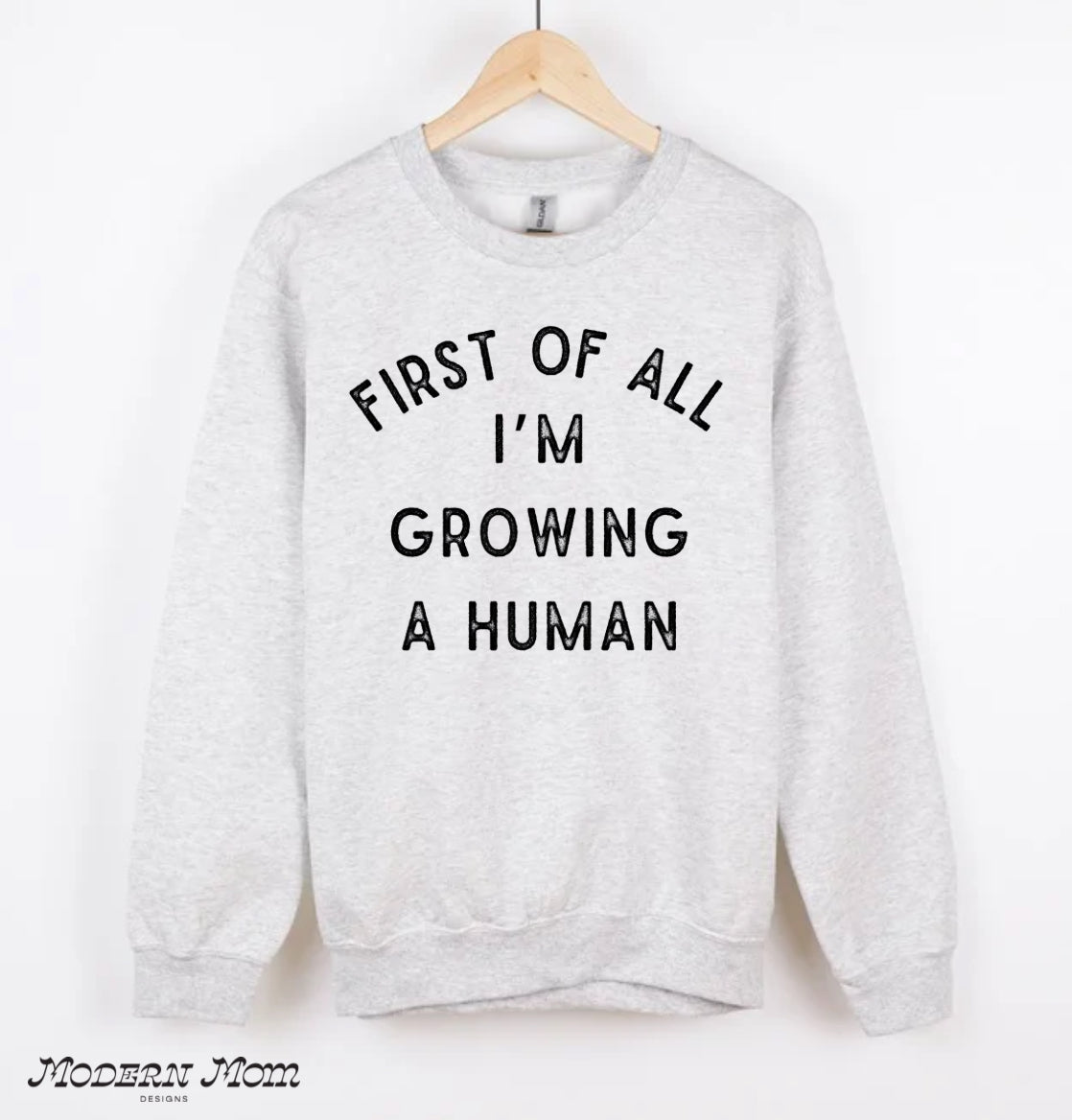 First of all im gorwing a human (tee or crewneck)