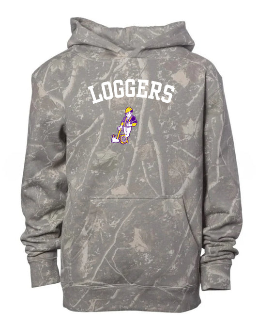 Loggers deadwood camo hoodie (youth & adult-no drawstrings)