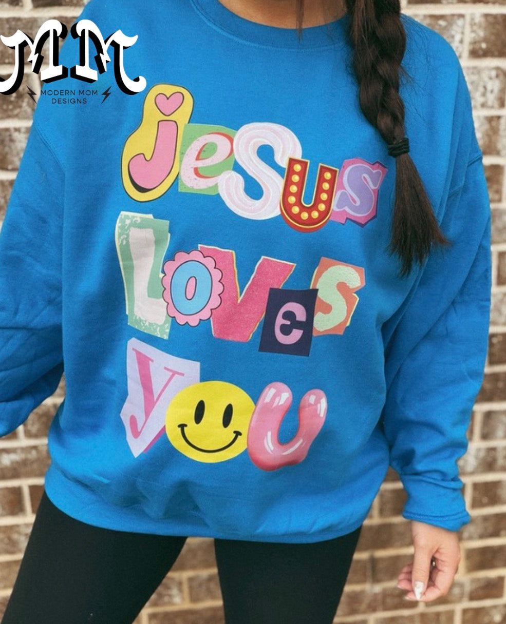 Jesus loves you crewneck