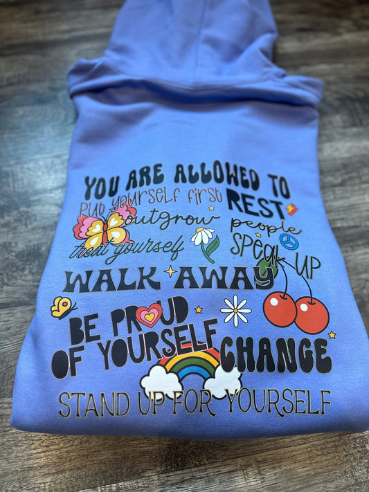 You are allowed hoodie