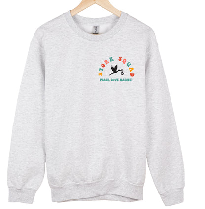 Stork squad custom double sided crewneck