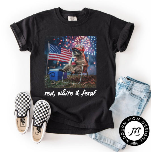 Red white and feral (toddler-youth XL)