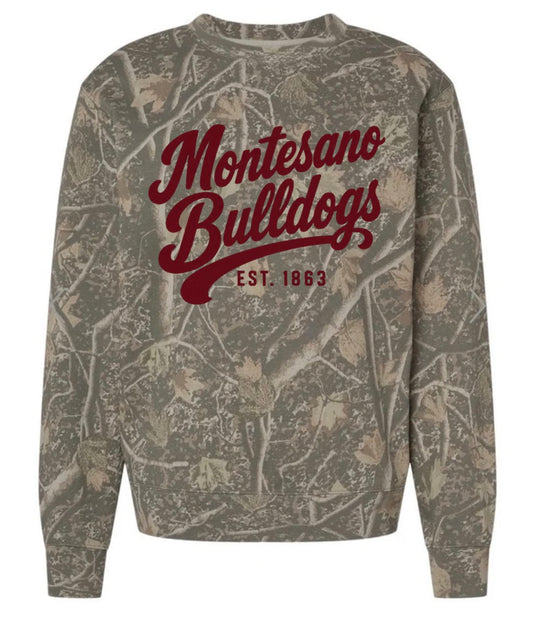 Montesano bulldogs deadwood camo crewneck
