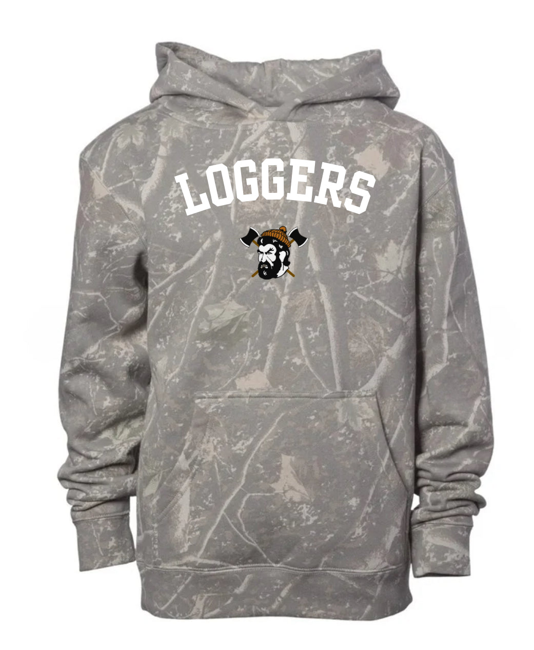 Wishkah valley loggers deadwood camo hoodie (youth & adult-no drawstrings)