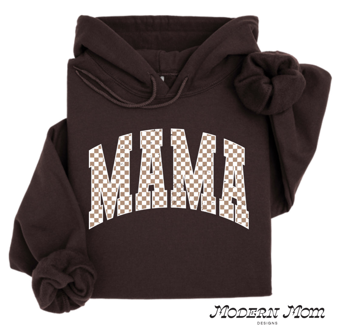 Mama chocolate checkered hoodie