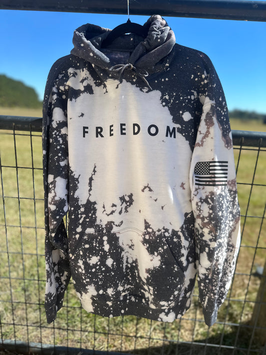 FREEDOM bleached hoodie