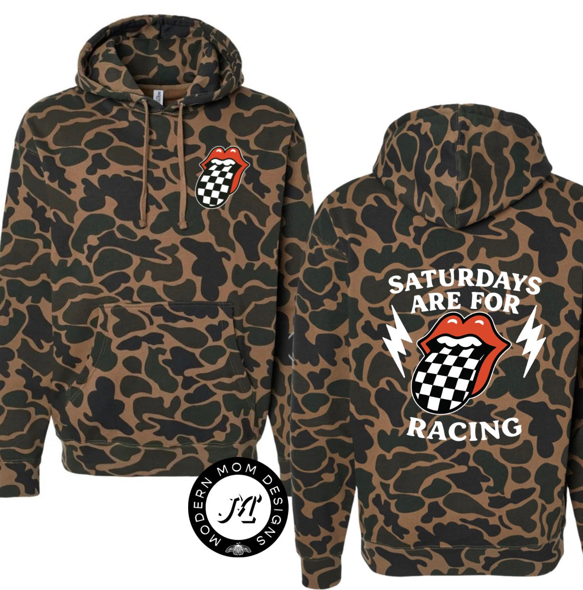 Saturdays are for racing duck camo hoodie (youth & adult)