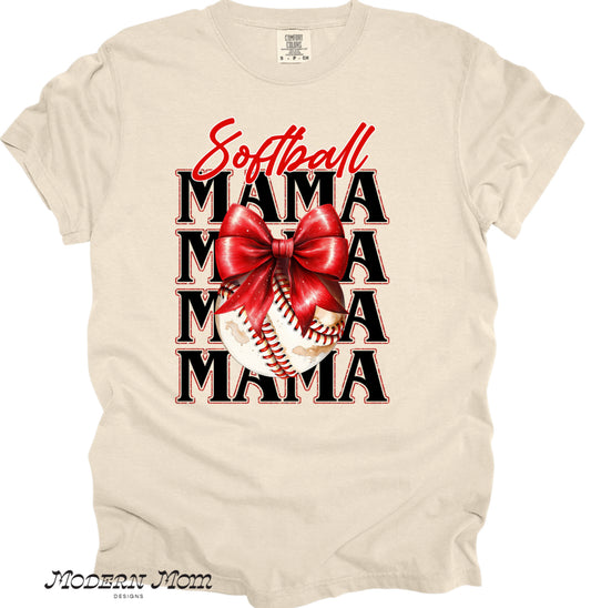 Softball mama(tee, crewneck or hoodie)