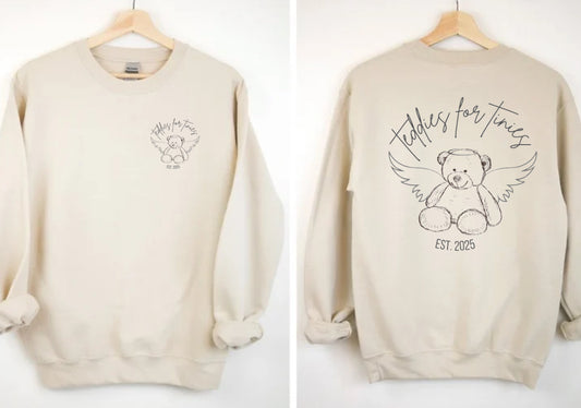 Teddies for tinies custom crewneck-double sided (please see color options)
