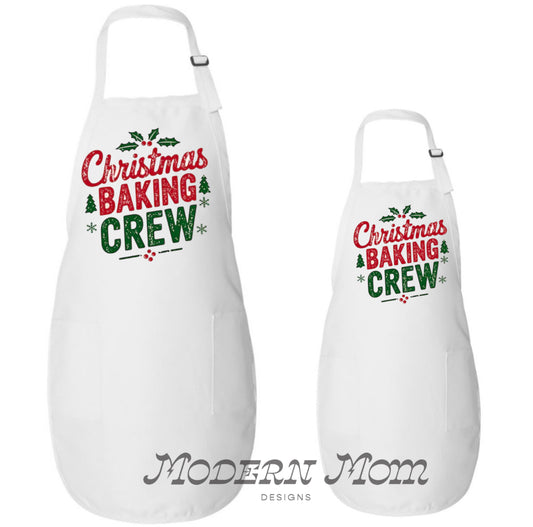 Christmas baking crew apron (size 2-Adult)