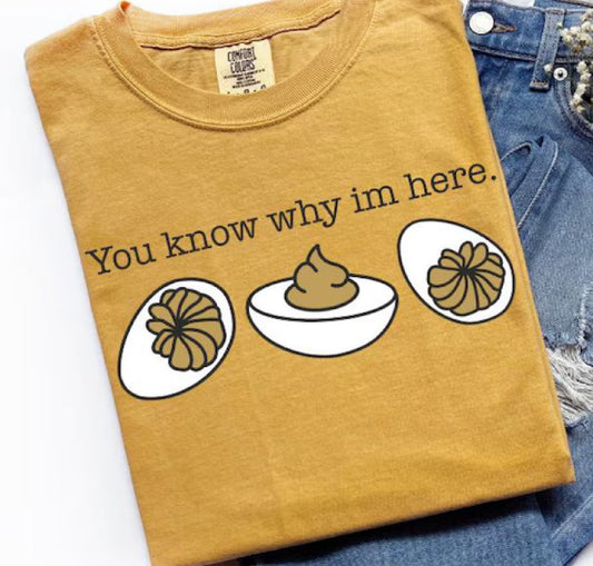 you know why I’m here (tee shirt, crewneck or hoodie)