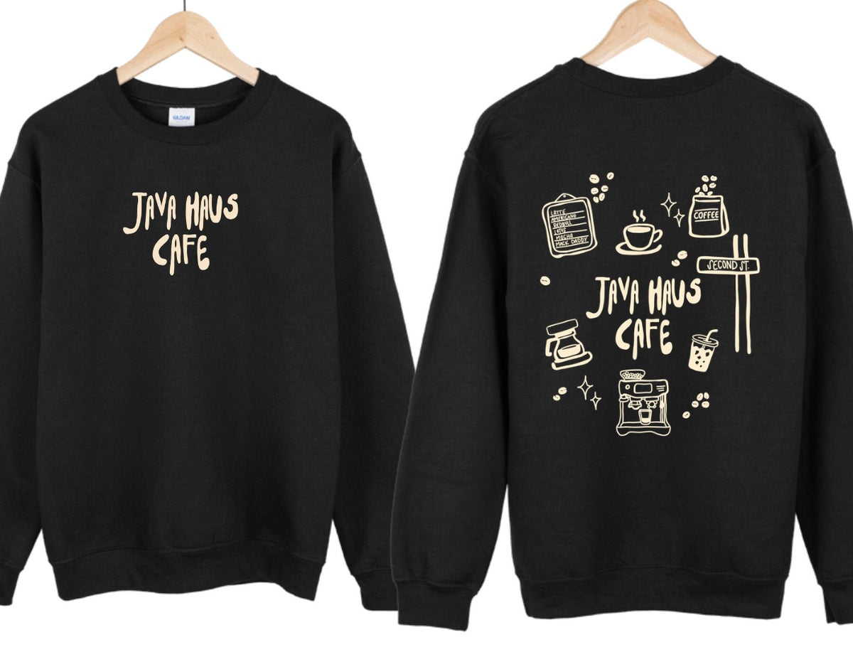 Java Haus black crewneck