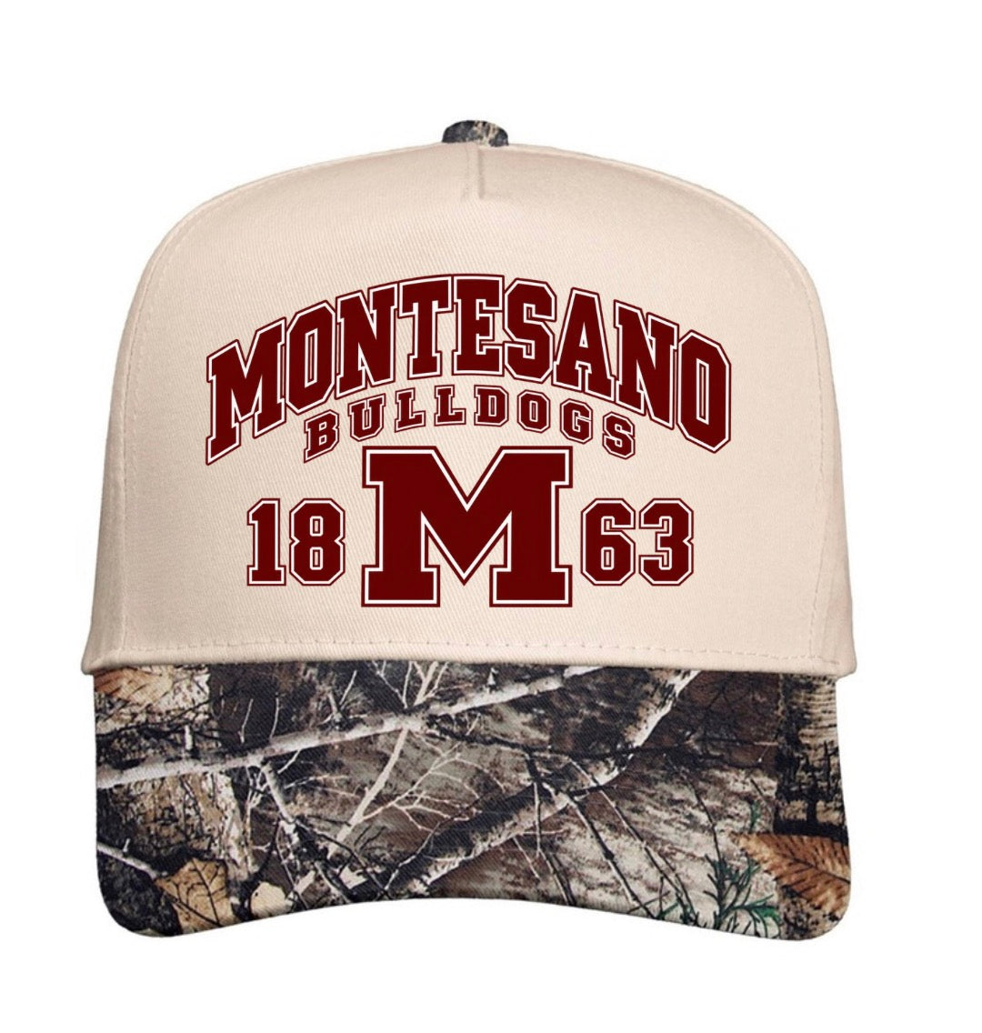 Montesano Bulldogs camo bill trucker hat