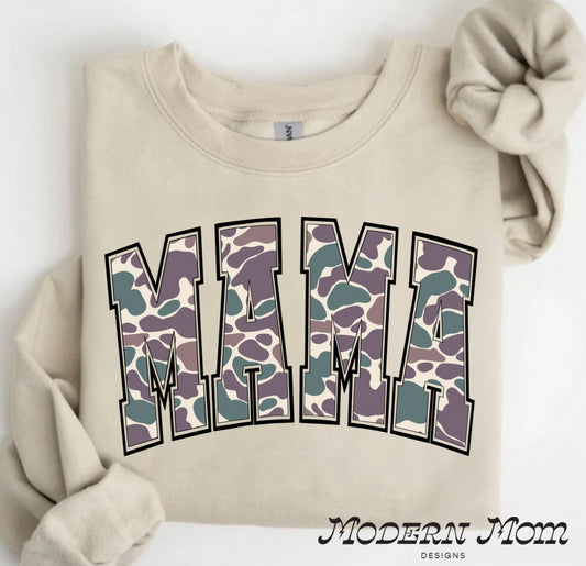 Mama camo crewneck
