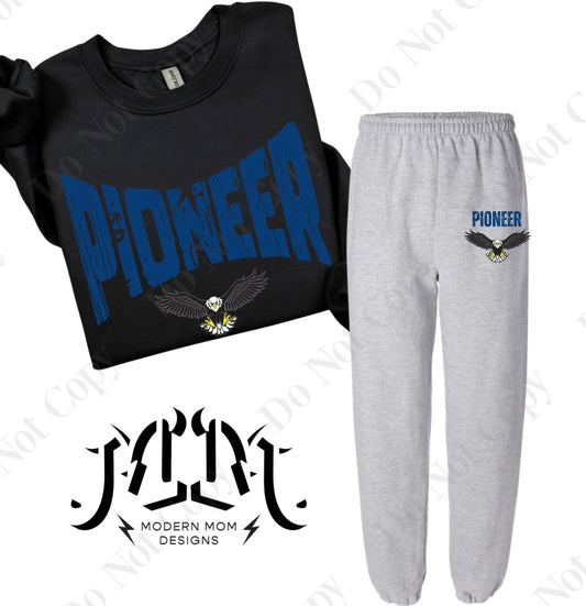 Pioneer mascot lounge set (pieces sold separately) YOUTH & ADULT