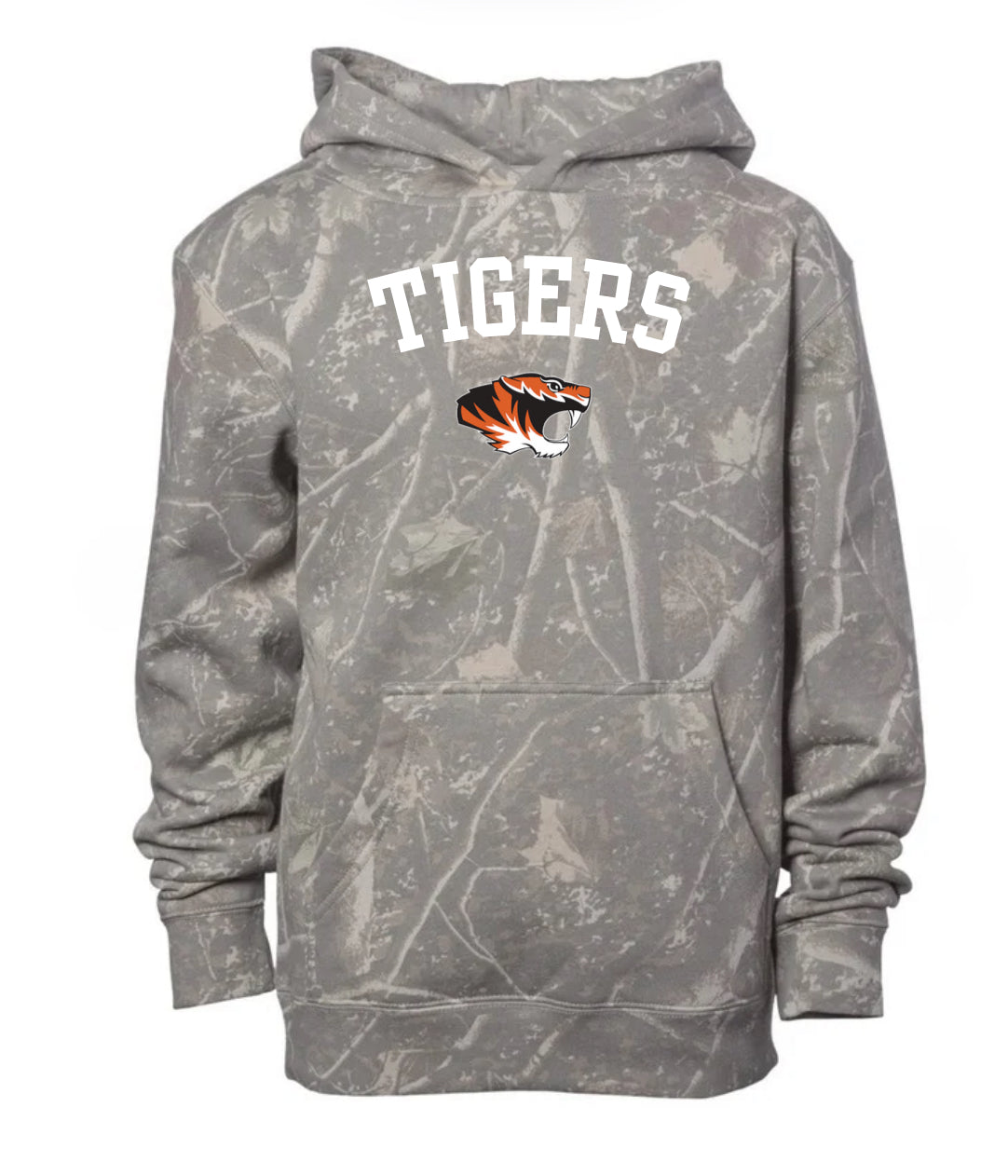 Tigers deadwood camo hoodie (youth & adult-no drawstrings)