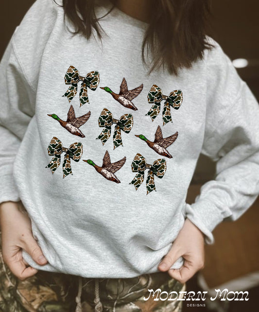 Ducks & bows  (tee, crewneck or hoodie )