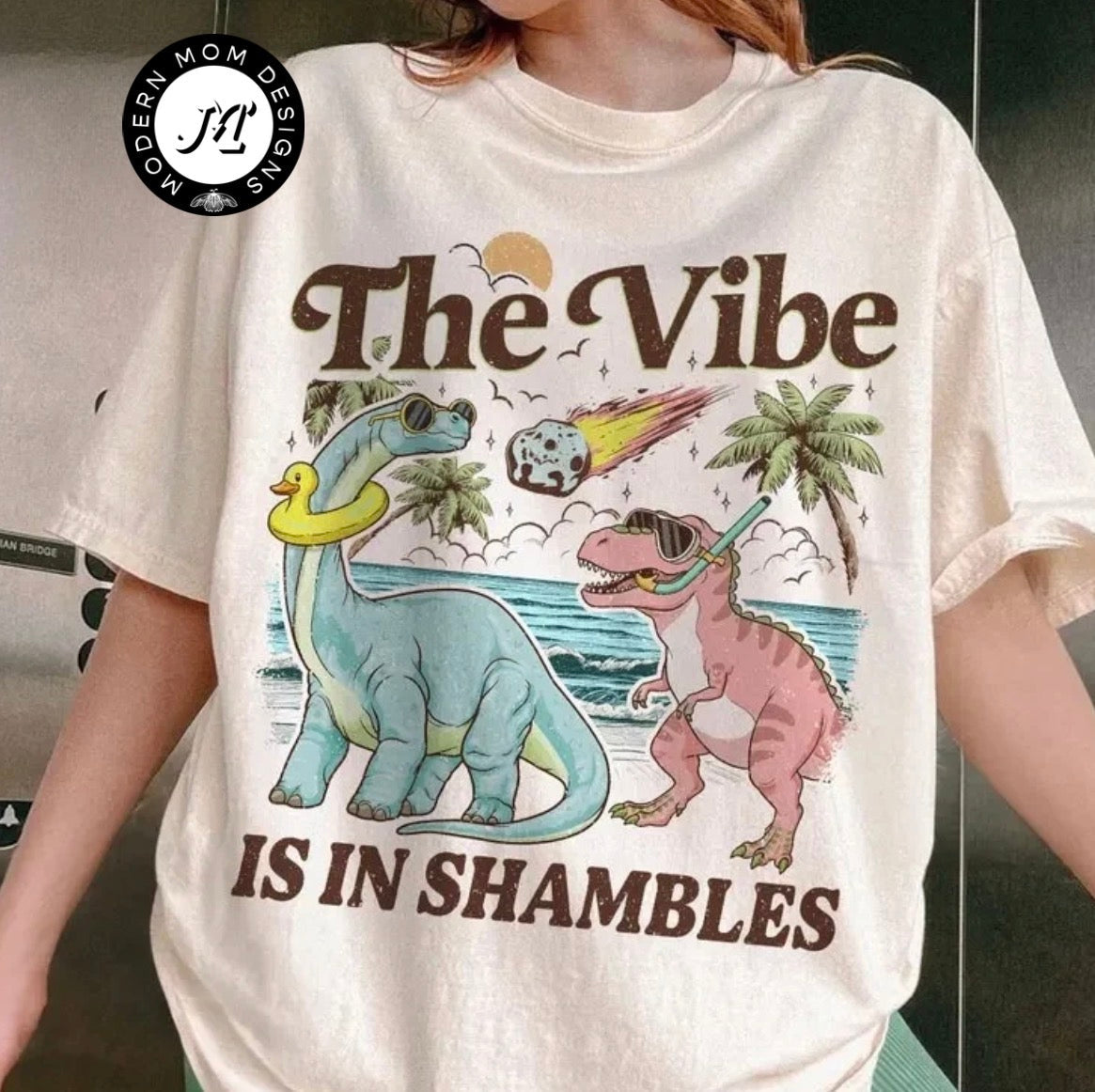 The vibe is in shambles (tee, crewneck, or hoodie)