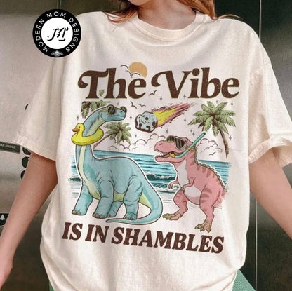 The vibe is in shambles (tee, crewneck, or hoodie)