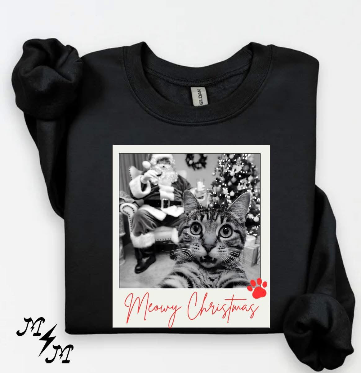 Meowy Christmas (tee, crewneck or hoodie )