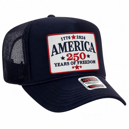 America 250 years of freedom trucker (navy)