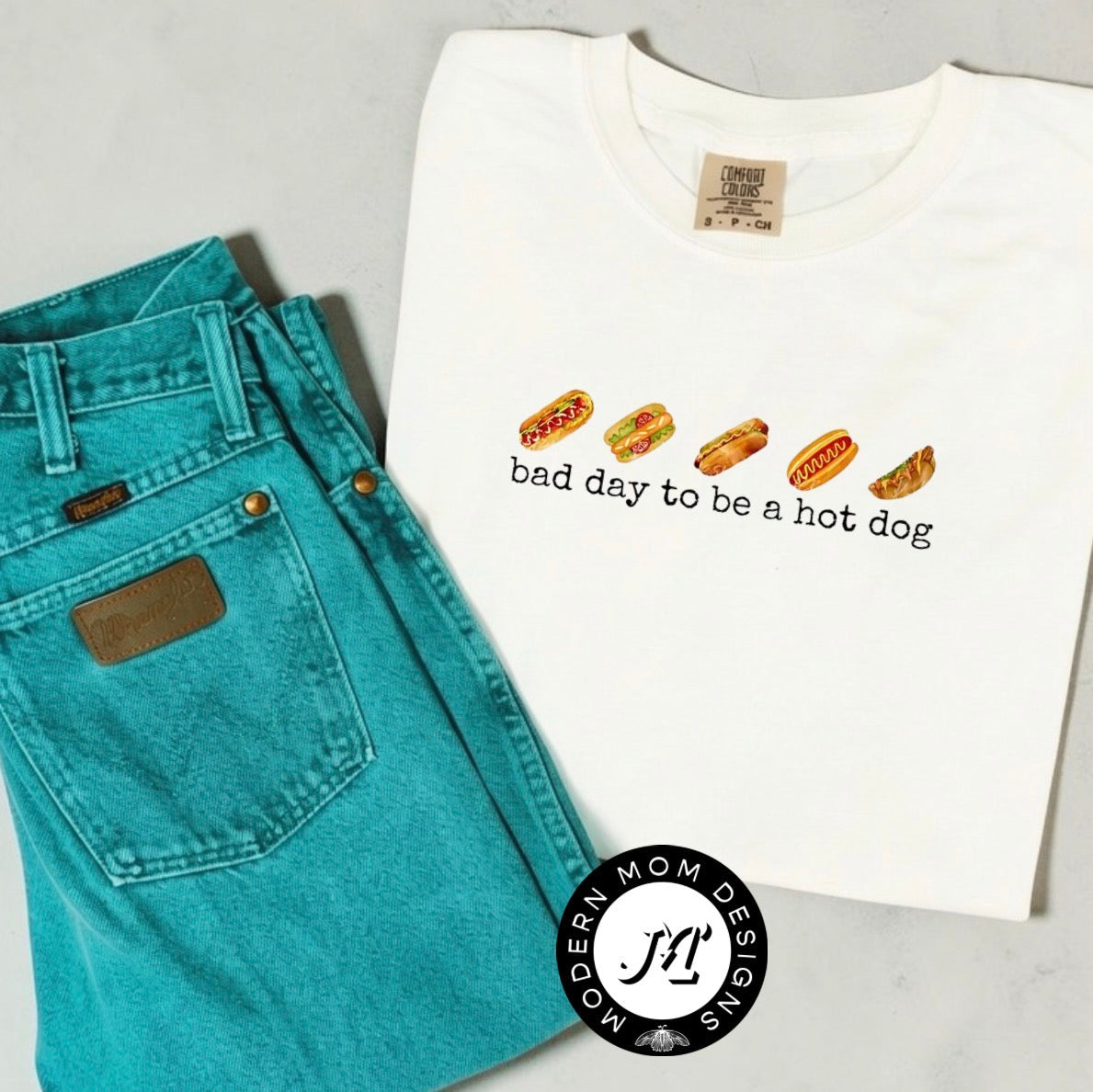 Bad day to be a hot dog (tee, crewneck, or hoodie)