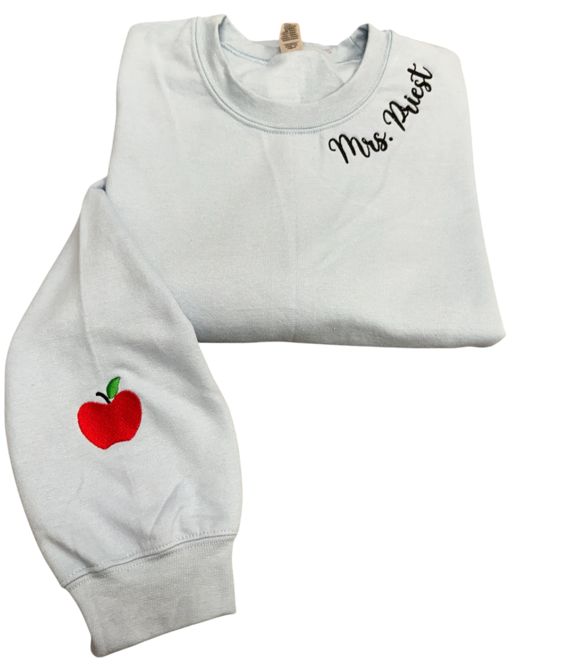 TEACHER CUSTOM embroidered CREWNECK (PLEASE ALLOW 10- 15 business days for these to ship)