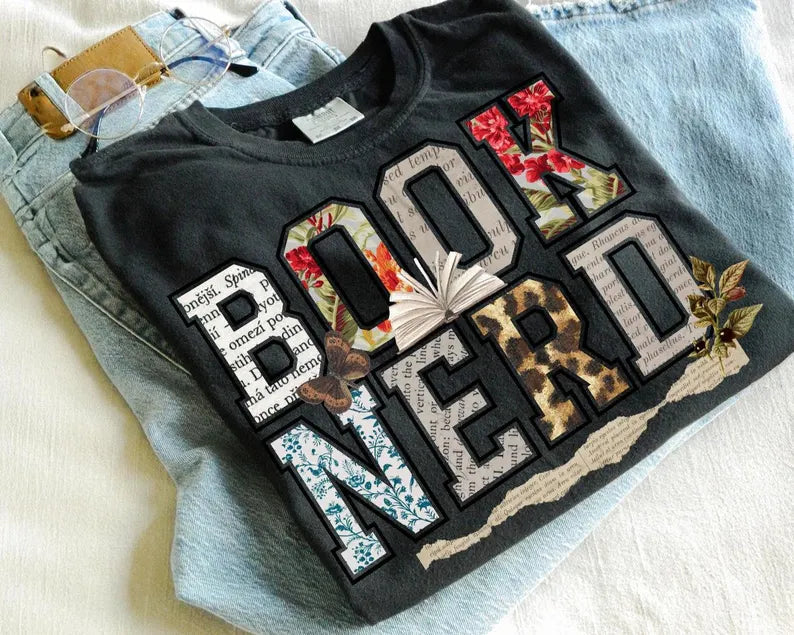 Book nerd (tee, crewneck or hoodie)